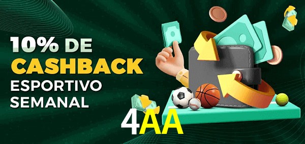 10% de bônus de cashback na 4AA